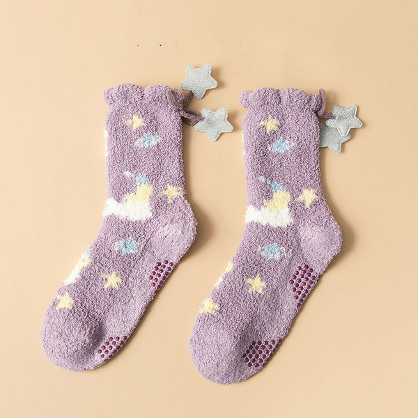 Sweet Girl Japanese Coral Fleece Winter Socks